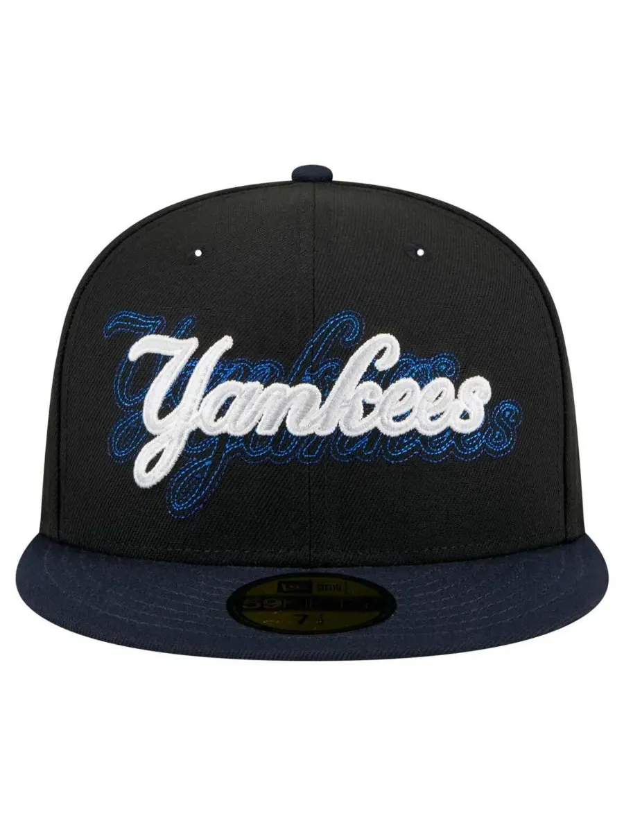 New Era Мужская черная бейсболка New York Yankees Shadow Stitch 59FIFTY — изображение 5 из 5, черный