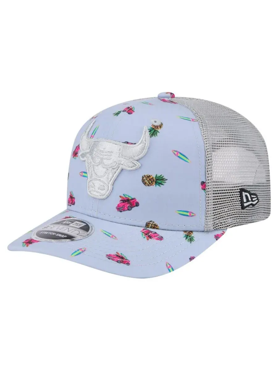 New Era Мужская светло-голубая/серая кепка Chicago Bulls Adventure Aloha Pattern 9SEVENTY с