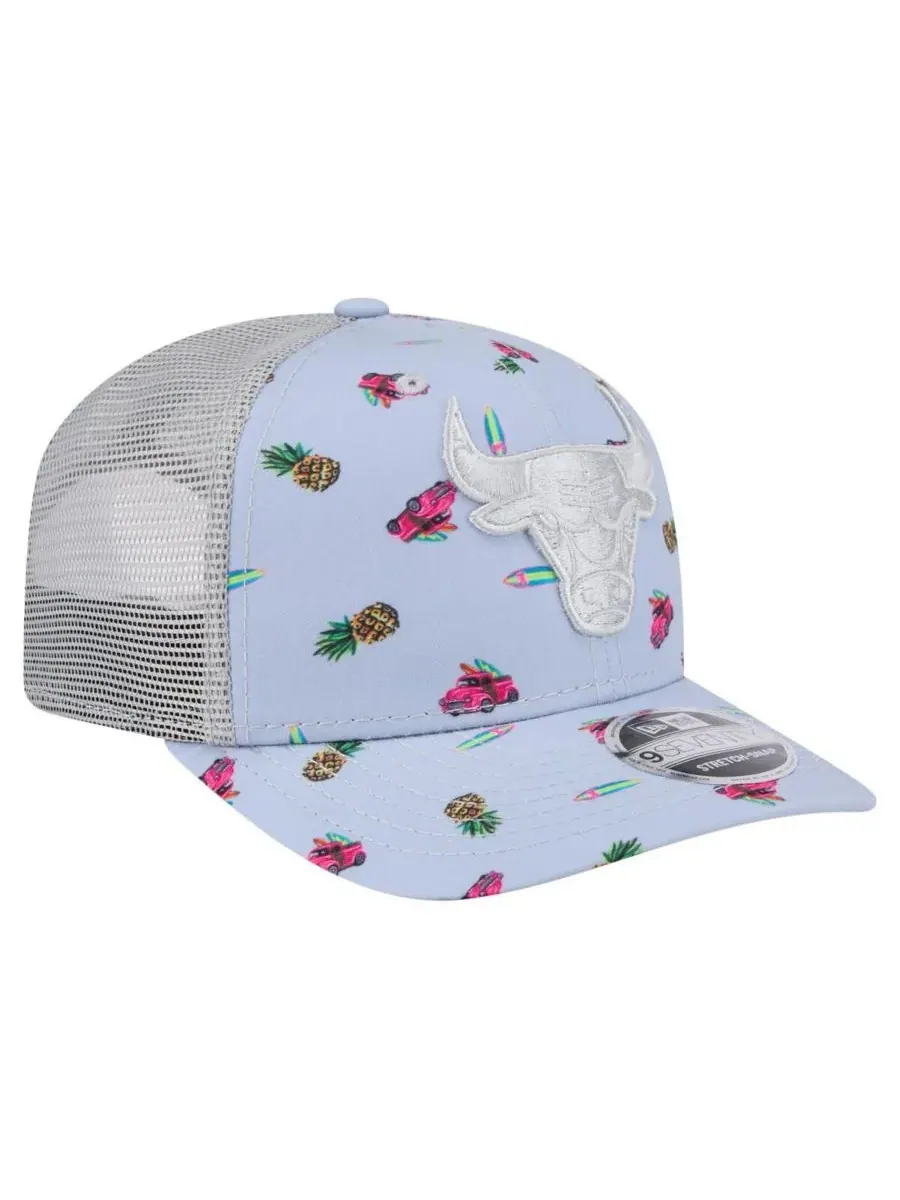 New Era Мужская светло-голубая/серая кепка Chicago Bulls Adventure Aloha Pattern 9SEVENTY с — изображение 2 из 4