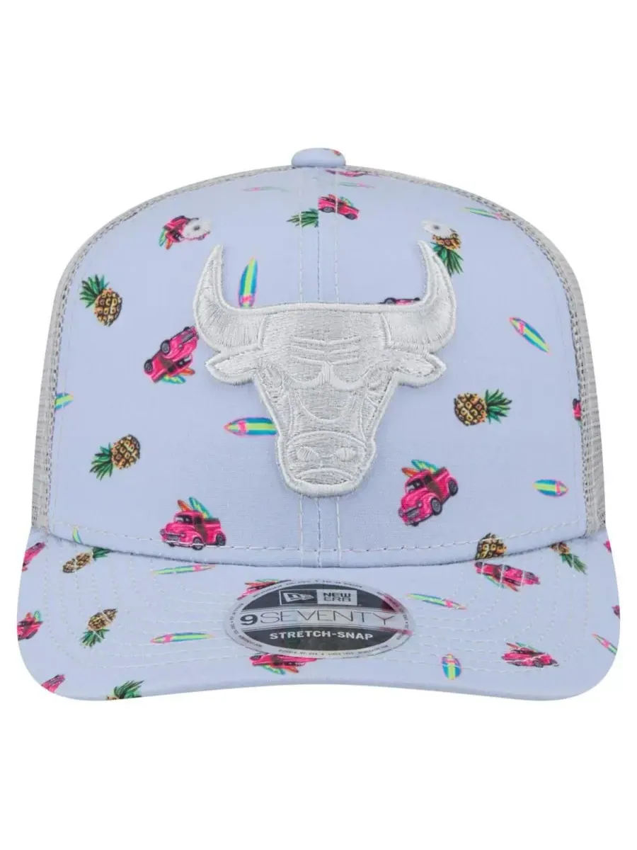New Era Мужская светло-голубая/серая кепка Chicago Bulls Adventure Aloha Pattern 9SEVENTY с — изображение 3 из 4