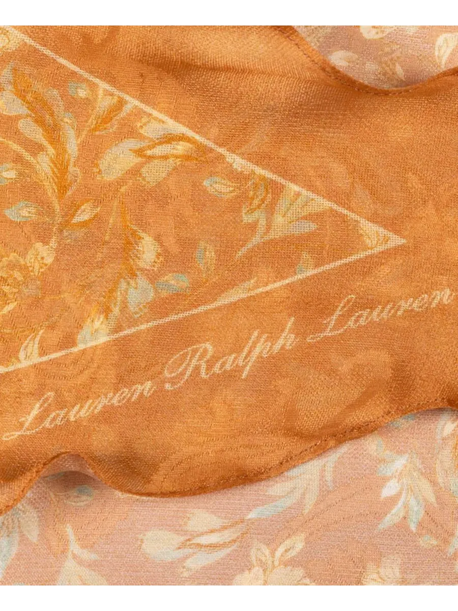 Большой шарф с цветочным узором и бриллиантами Lauren Ralph Lauren — изображение 3 из 3, красный