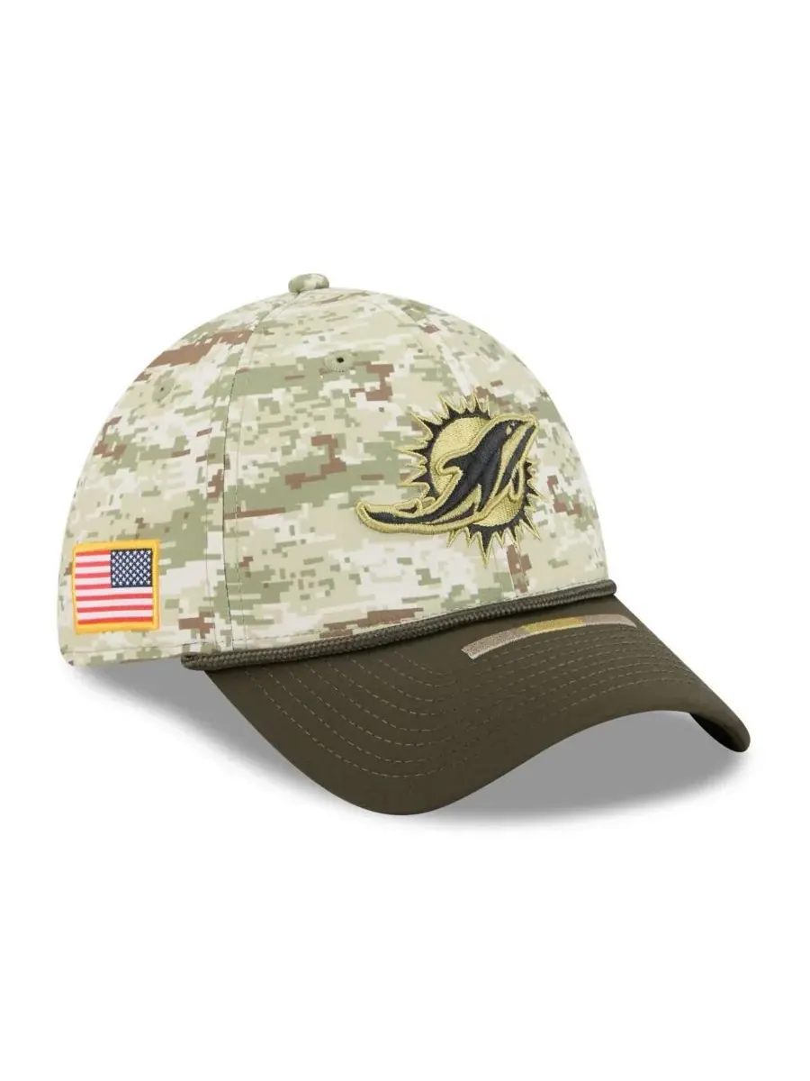 New Era Мужская кепка Miami Dolphins 2025 Salute to Service 39THIRTY Flex Hat в