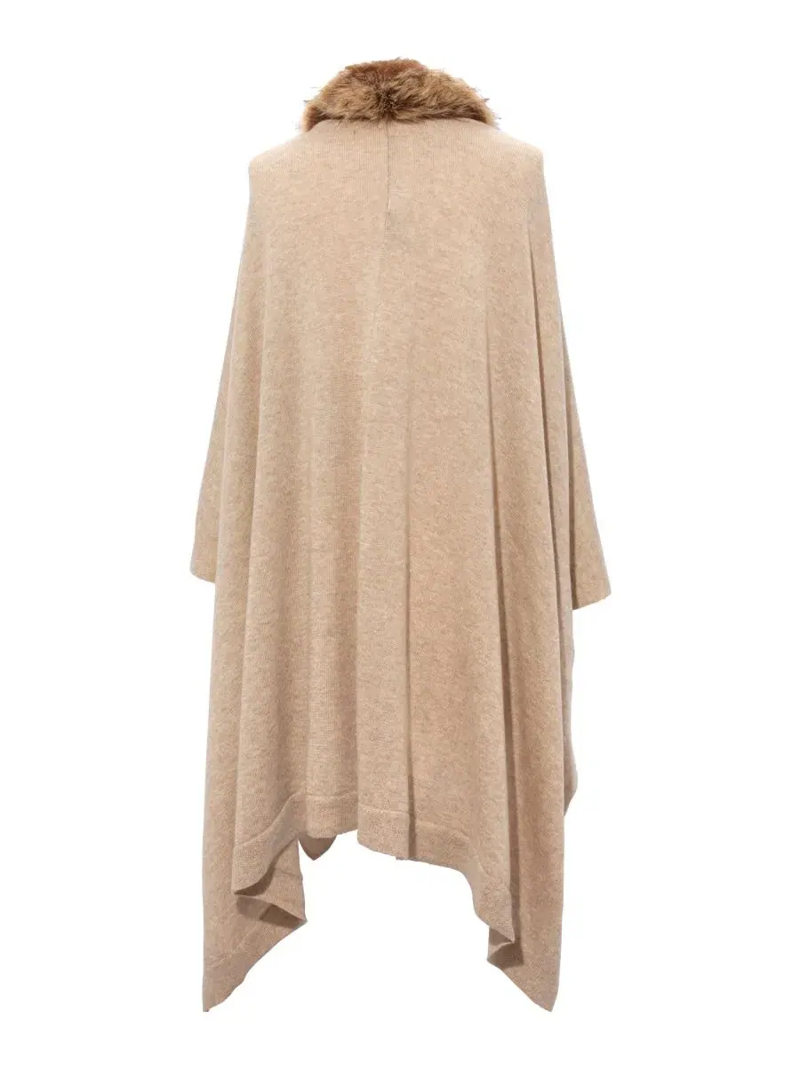 Накидка-руана с отделкой из искусственного меха Toscana, модель Faux Toscana Trim Knit Ruana Lauren — изображение 2 из 3