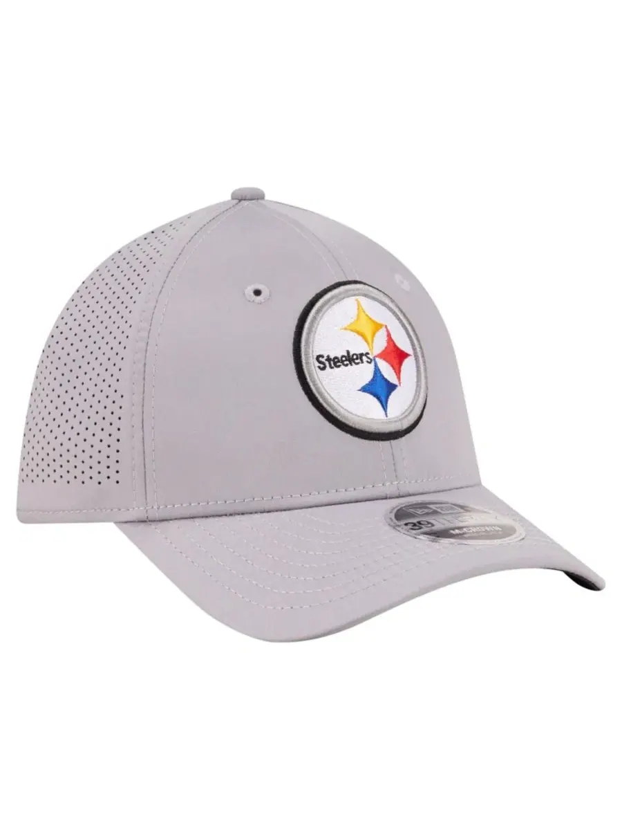 Кепка New Era Pittsburgh Steelers 39THIRTY M-Crown Flex Fit — изображение 4 из 5, серый