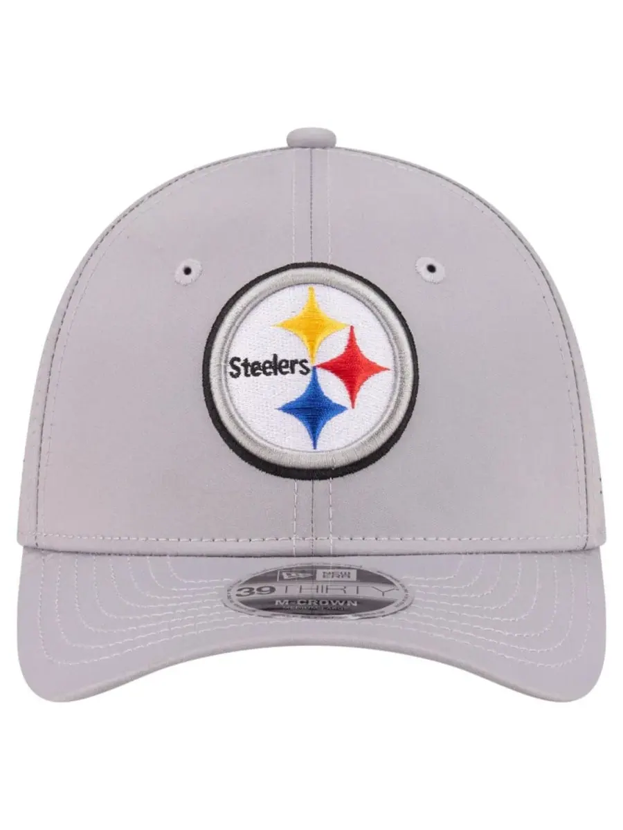 Кепка New Era Pittsburgh Steelers 39THIRTY M-Crown Flex Fit — изображение 5 из 5, серый