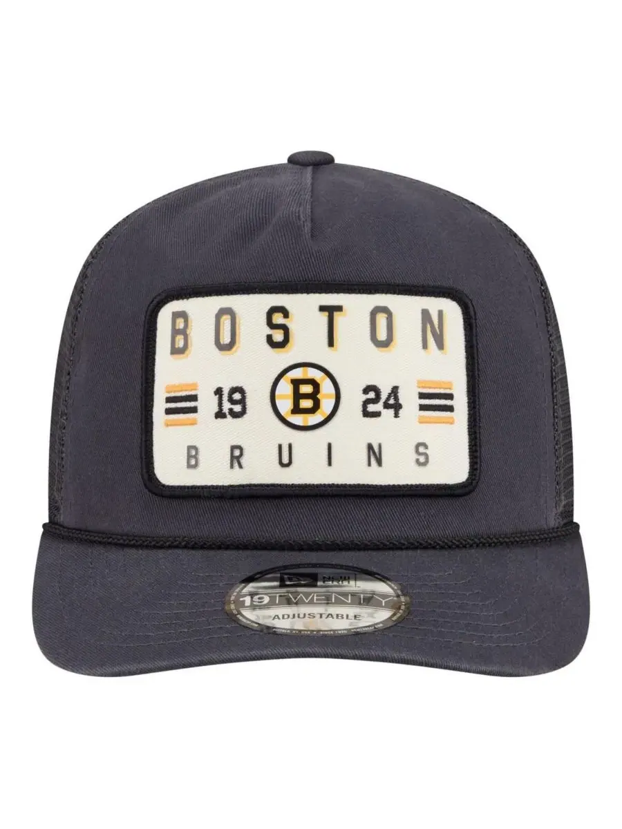 Кепка-тракер New Era Boston Bruins Washed Patch 19TWENTY — изображение 2 из 5, темно-серый темно-серый