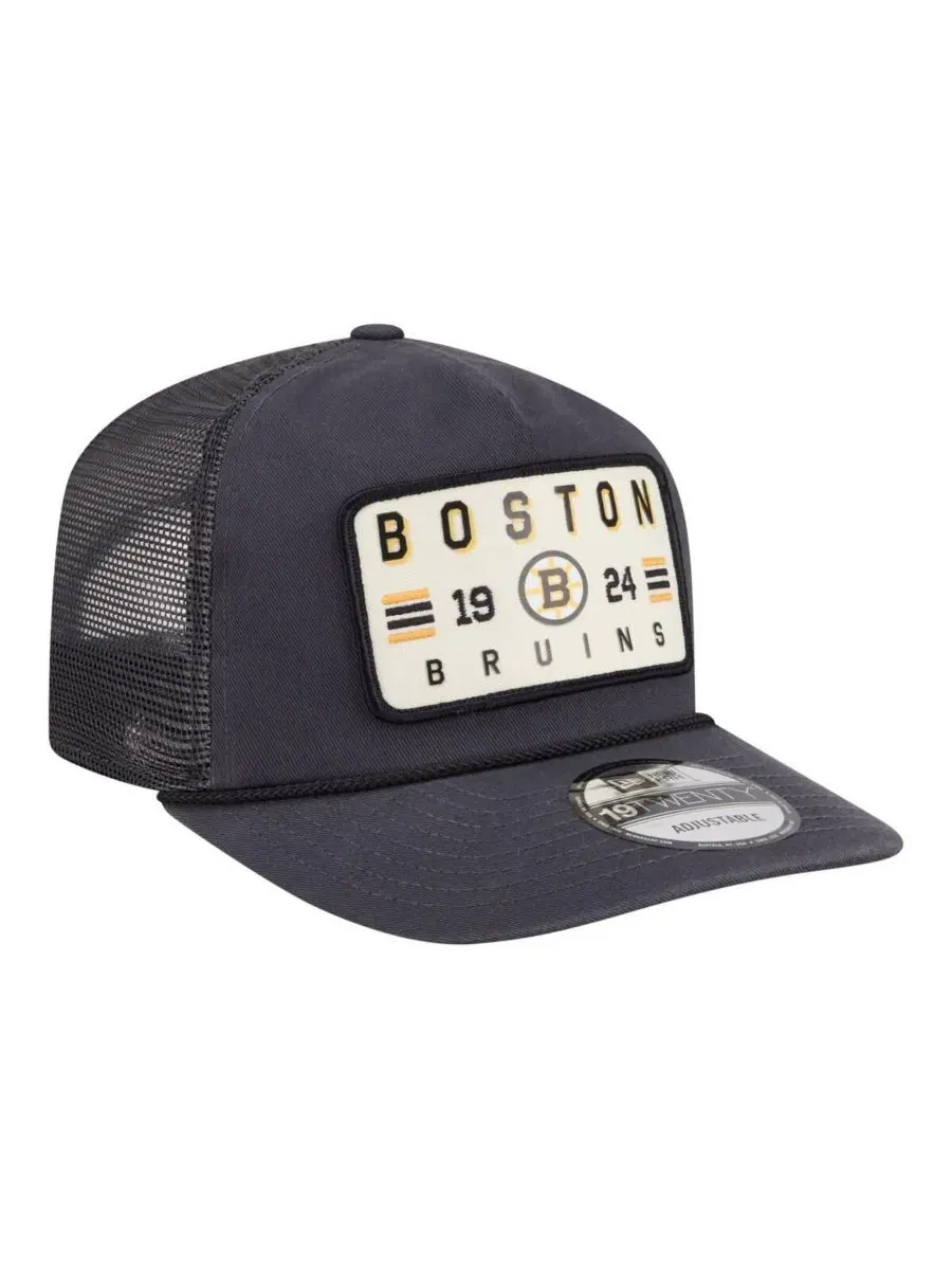 Кепка-тракер New Era Boston Bruins Washed Patch 19TWENTY — изображение 3 из 5, темно-серый темно-серый