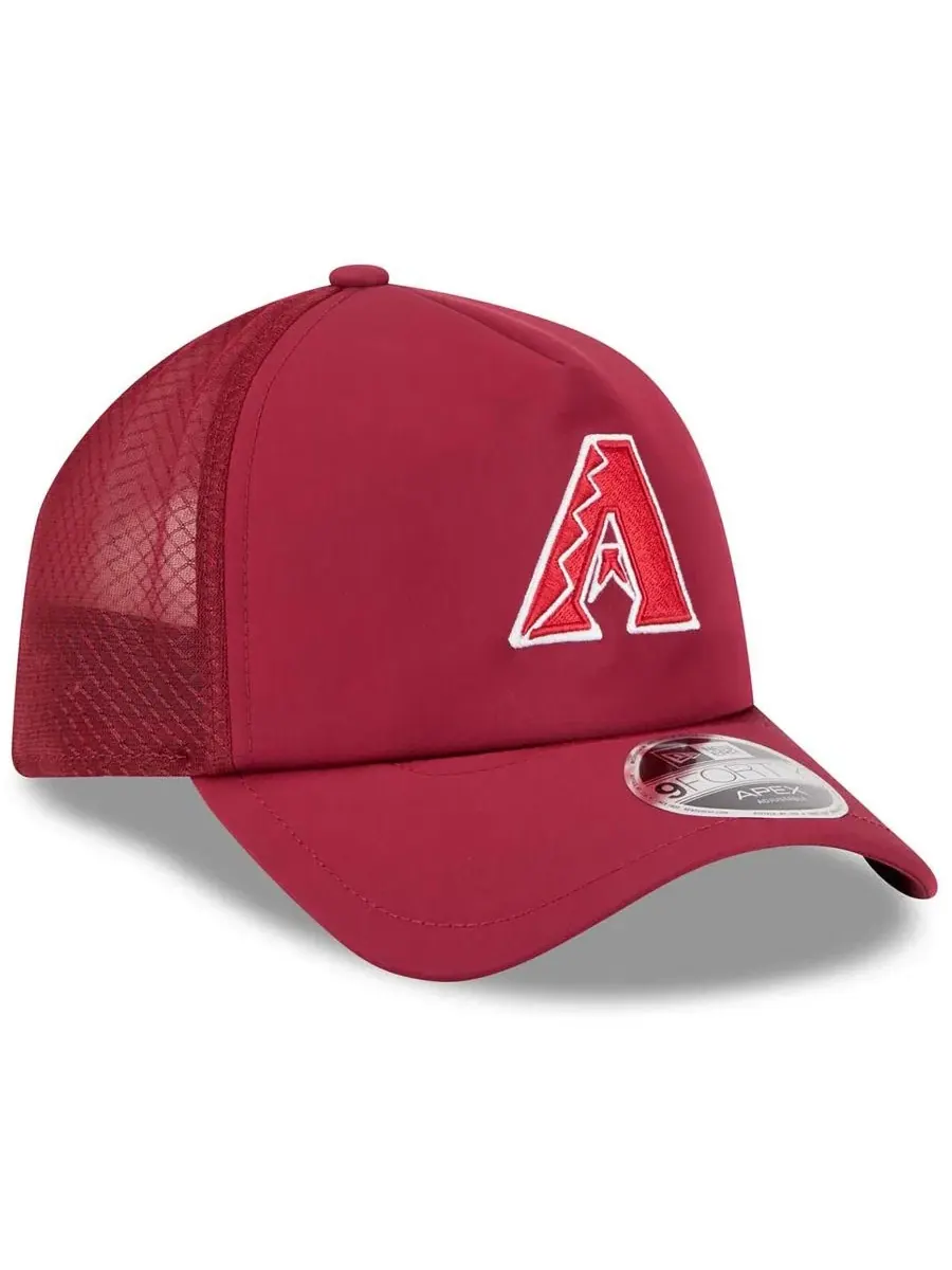 Бейсболка-тракер New Era Arizona Diamondbacks 2026 Batting Practice Apex 9FORTY — изображение 3 из 5, темный красный