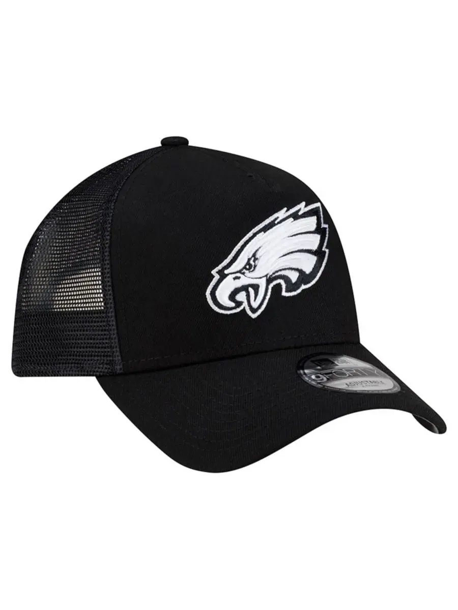 Кепка New Era Philadelphia Eagles City Script 9FORTY A-Frame — изображение 4 из 5, черный