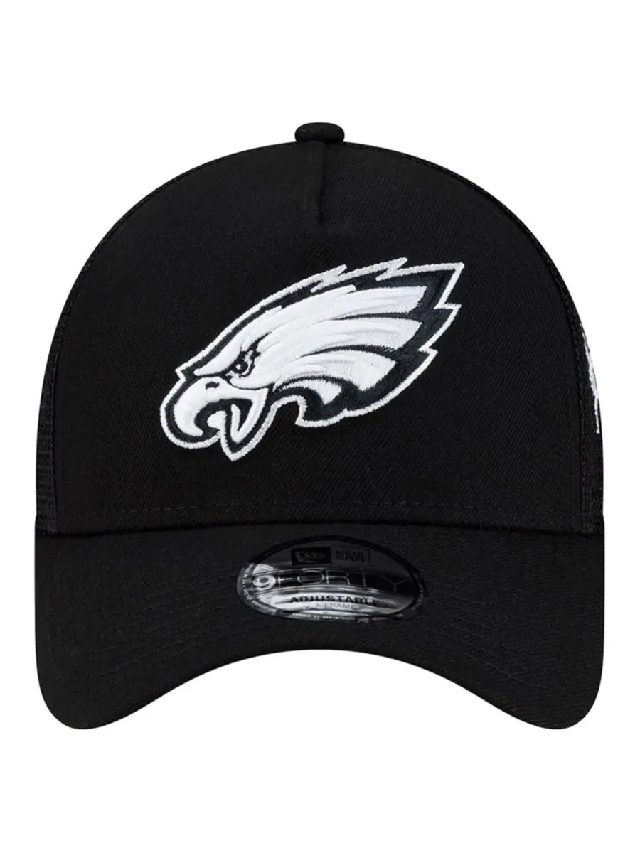 Кепка New Era Philadelphia Eagles City Script 9FORTY A-Frame — изображение 5 из 5, черный