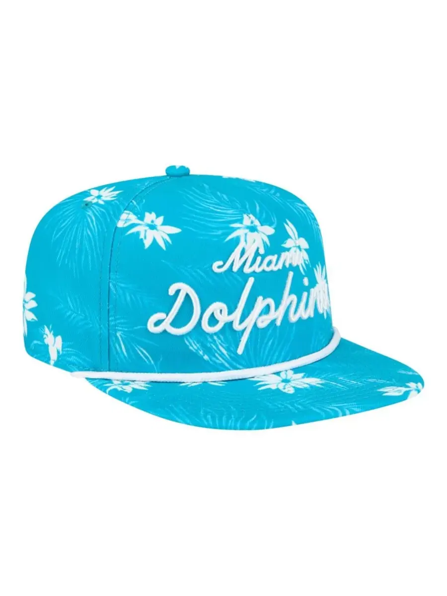Кепка-снапбек с принтом Palm Print, модель A-Frame 9FIFTY New Era — изображение 4 из 5, голубой