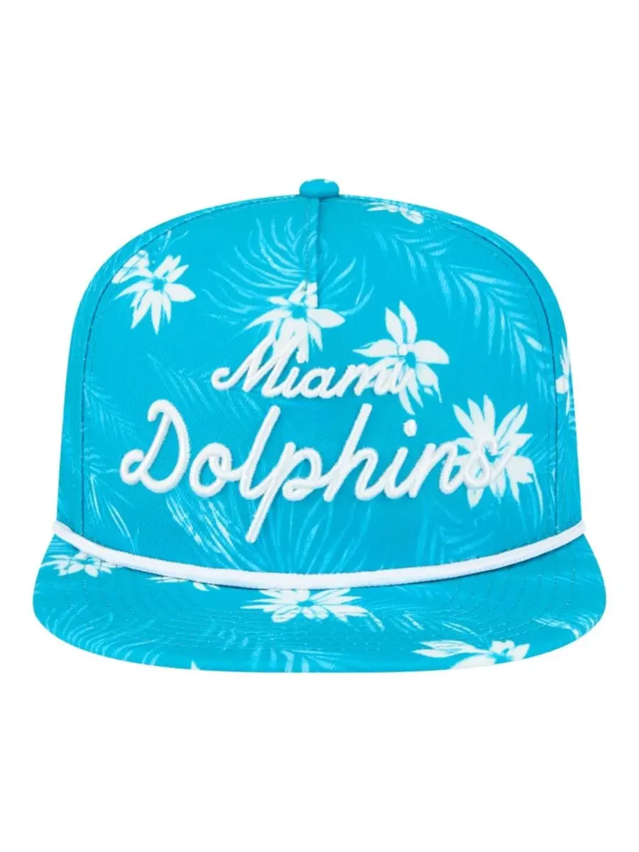 Кепка-снапбек с принтом Palm Print, модель A-Frame 9FIFTY New Era — изображение 5 из 5, голубой