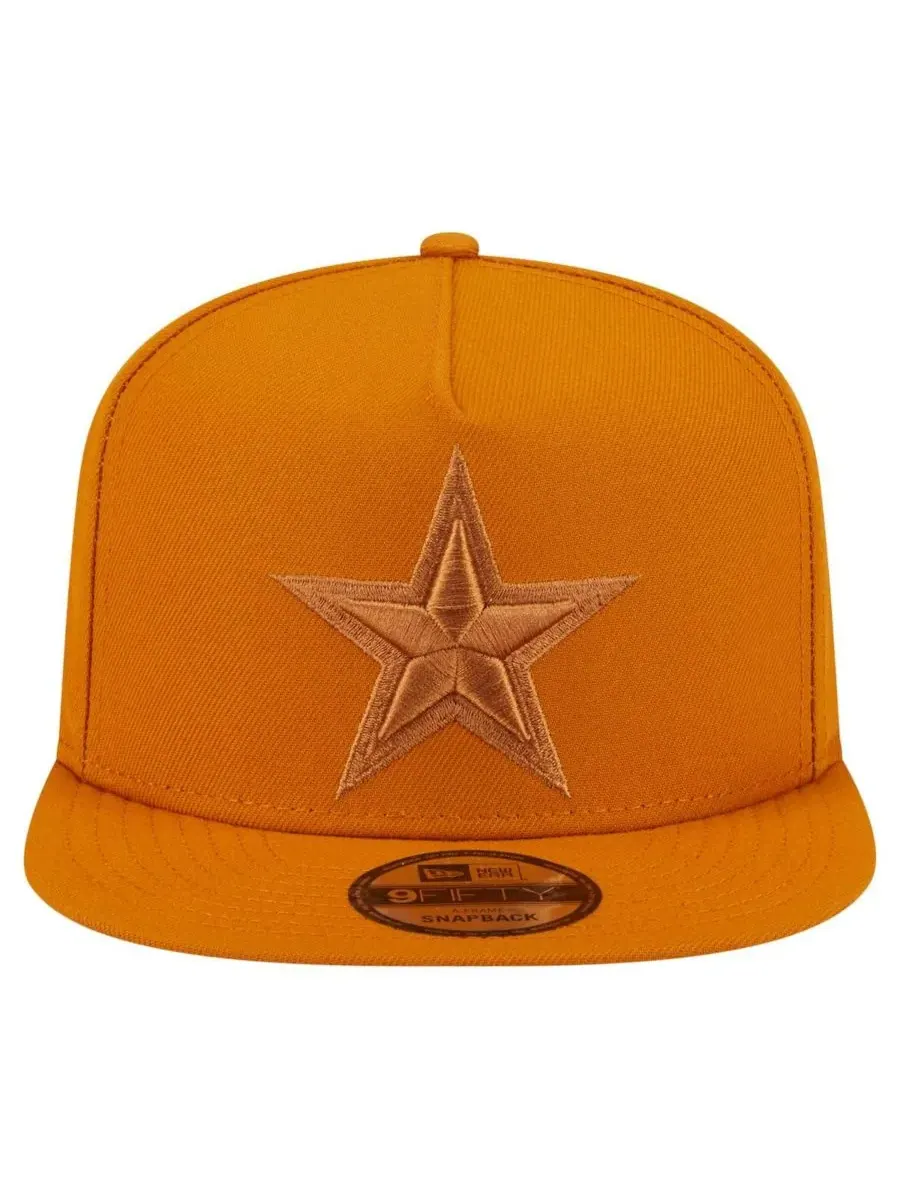 New Era Мужская коричневая бейсболка Dallas Cowboys Color Pack A-Frame 9FIFTY Snapback — изображение 5 из 5, коричневый