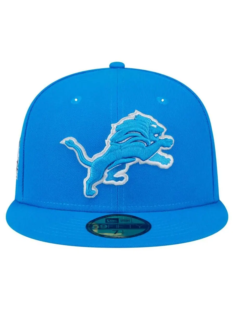 New Era Мужская синяя бейсболка Detroit Lions с нашивкой на основной стороне 59FIFTY — изображение 2 из 4, синий