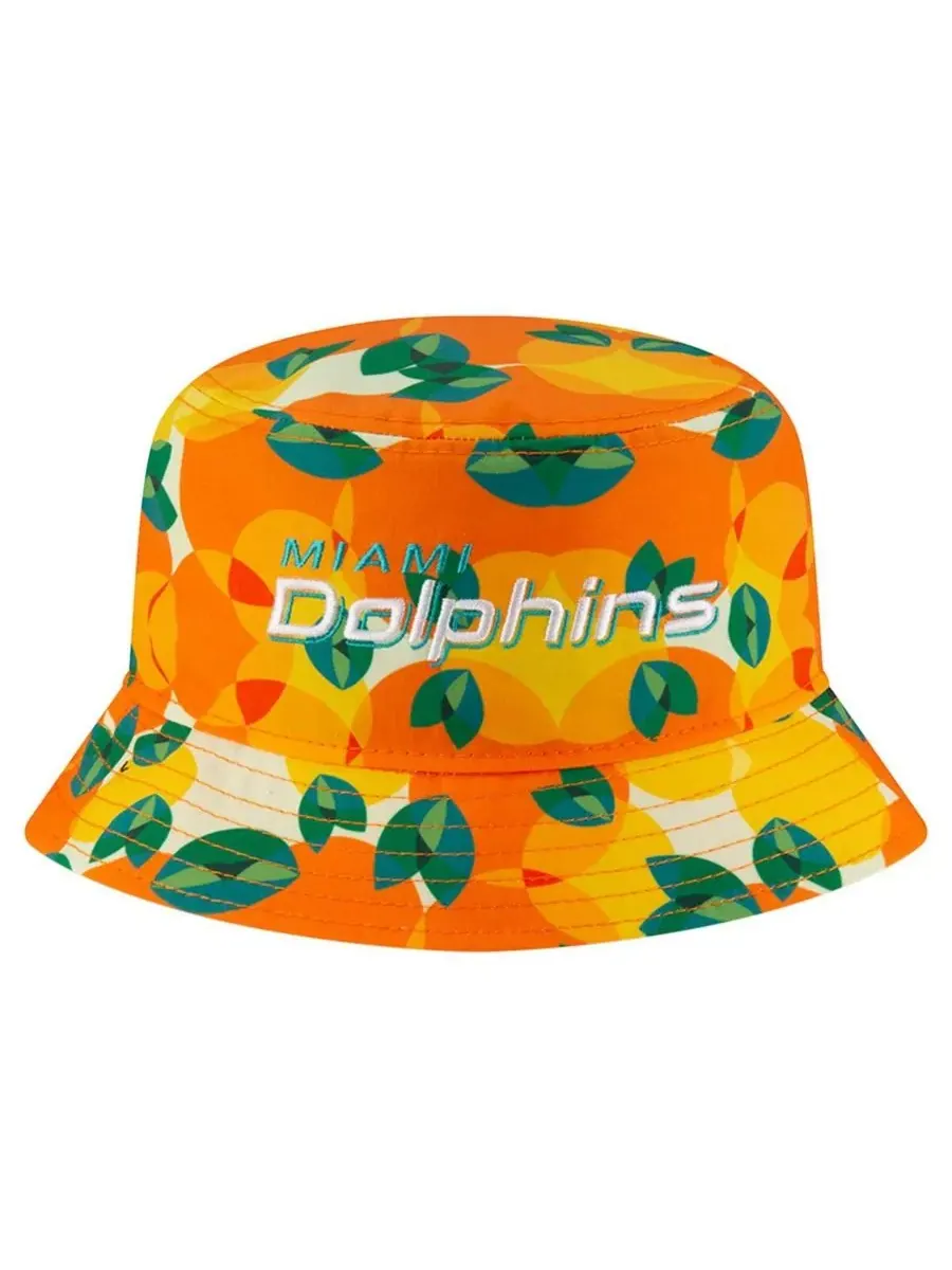 New Era Мужская оранжевая панама Miami Dolphins Citrus — изображение 3 из 4, оранжевый
