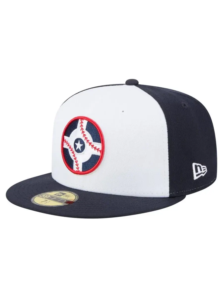 New Era Мужская бейсболка Indianapolis Indians Authentic Collection 59FIFTY белого/темно-синего
