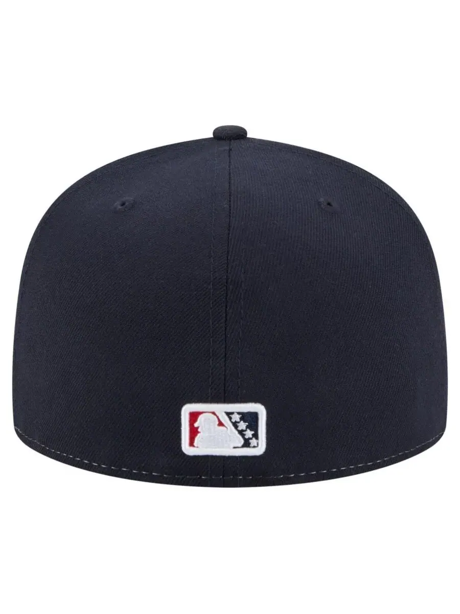 New Era Мужская бейсболка Indianapolis Indians Authentic Collection 59FIFTY белого/темно-синего — изображение 4 из 4