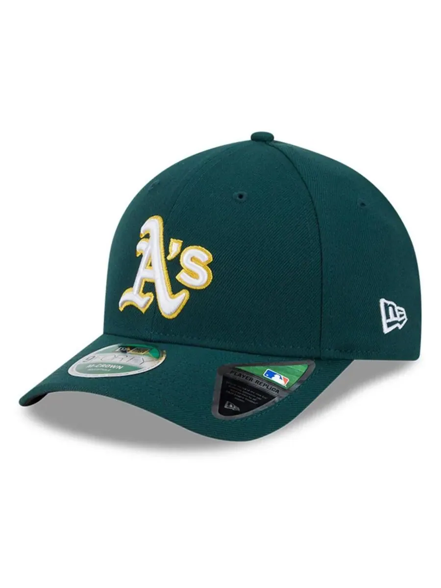 New Era Мужская зеленая бейсболка Athletics Player Replica 9FORTY с регулируемым размером