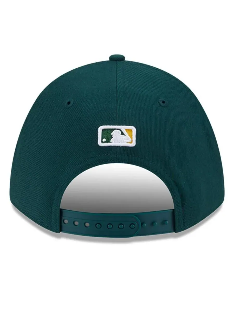 New Era Мужская зеленая бейсболка Athletics Player Replica 9FORTY с регулируемым размером — изображение 2 из 5, зеленый