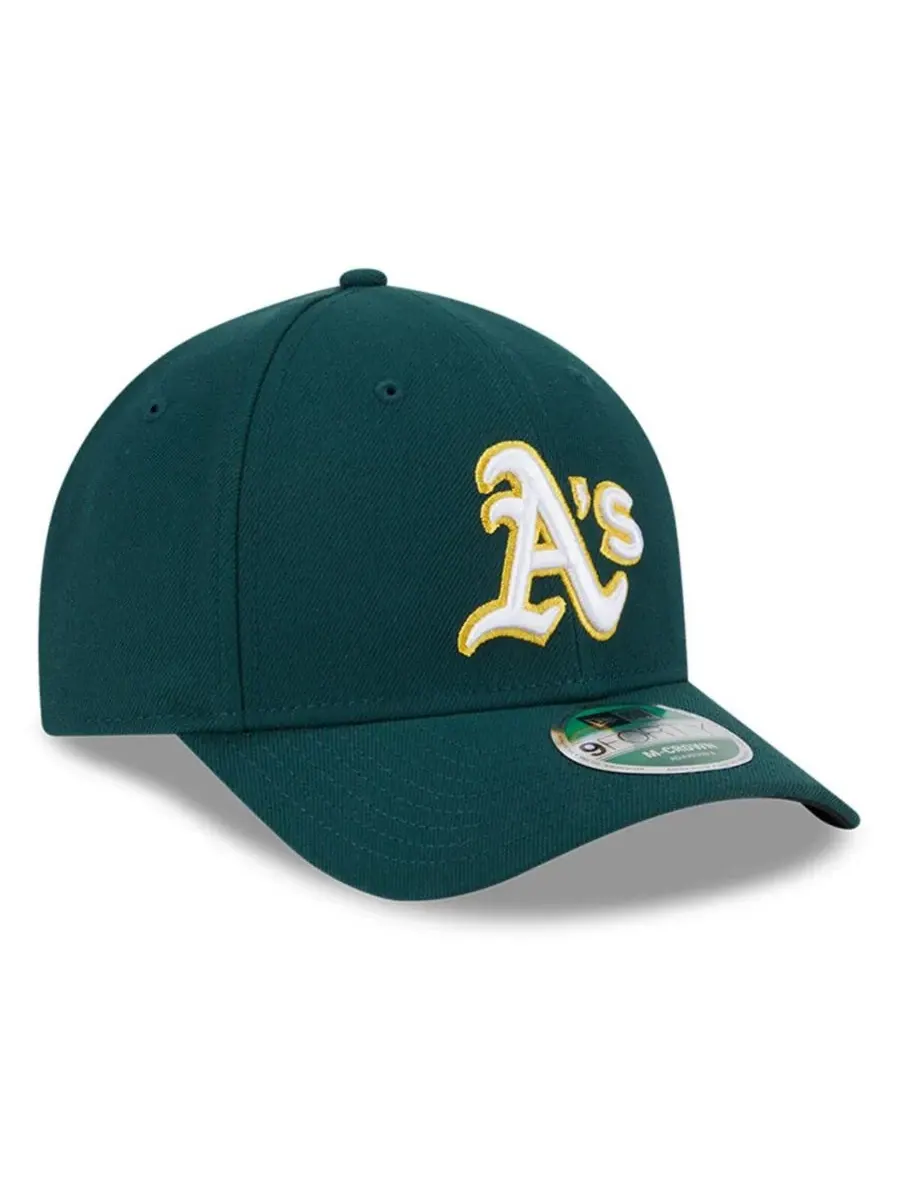 New Era Мужская зеленая бейсболка Athletics Player Replica 9FORTY с регулируемым размером — изображение 4 из 5, зеленый