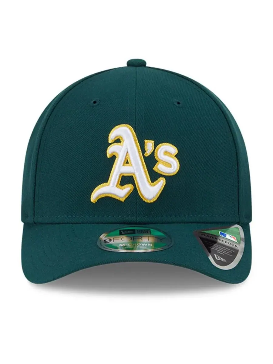 New Era Мужская зеленая бейсболка Athletics Player Replica 9FORTY с регулируемым размером — изображение 5 из 5, зеленый