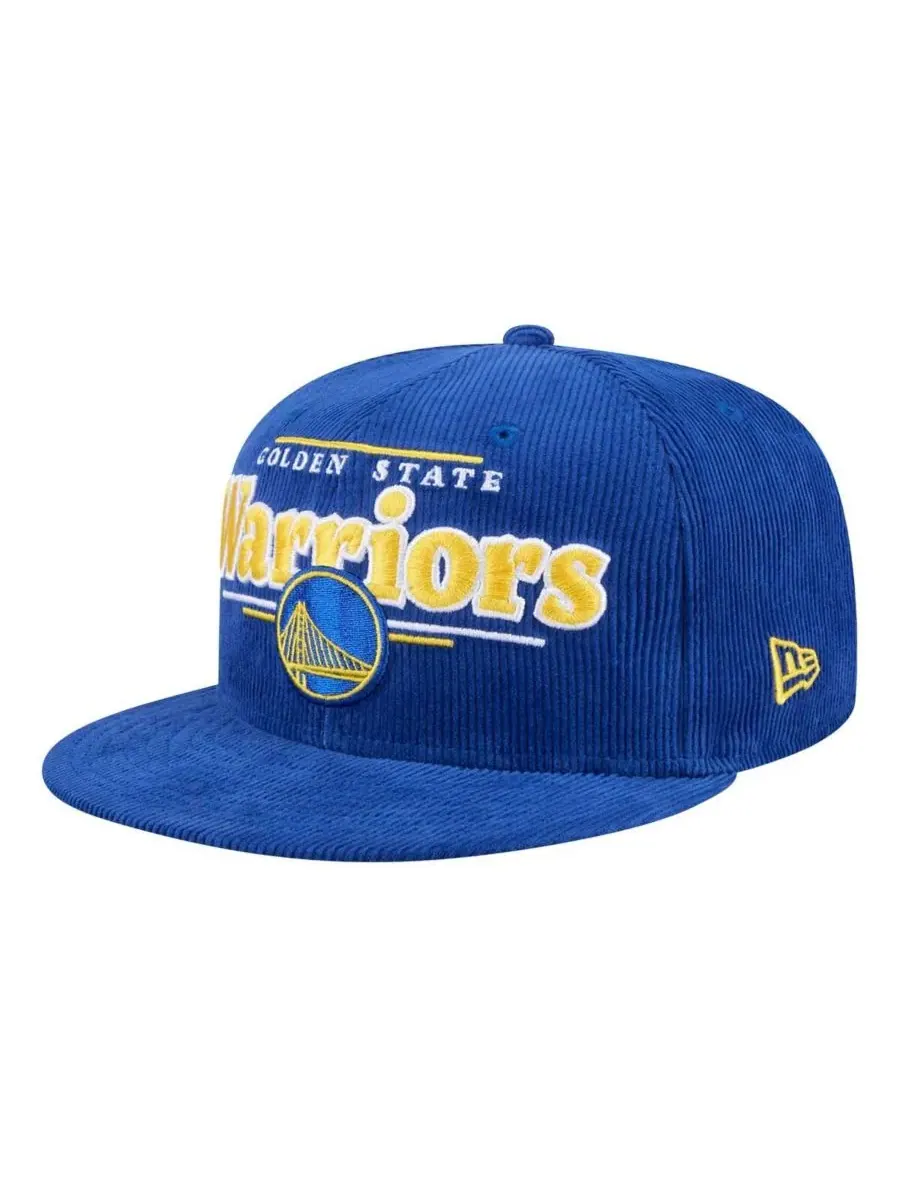 New Era Мужская вельветовая кепка Royal Golden State Warriors Throwback Display 9FIFTY Snapback