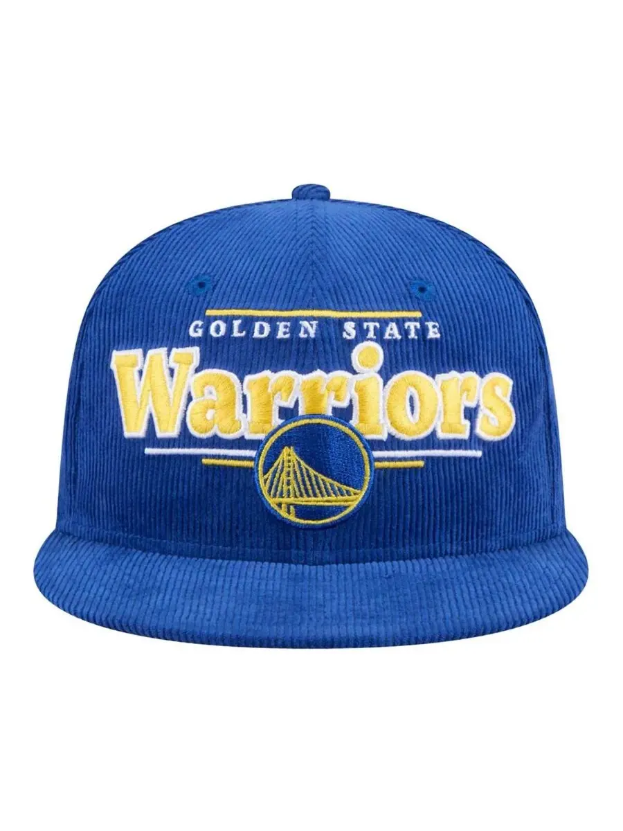 New Era Мужская вельветовая кепка Royal Golden State Warriors Throwback Display 9FIFTY Snapback — изображение 2 из 4