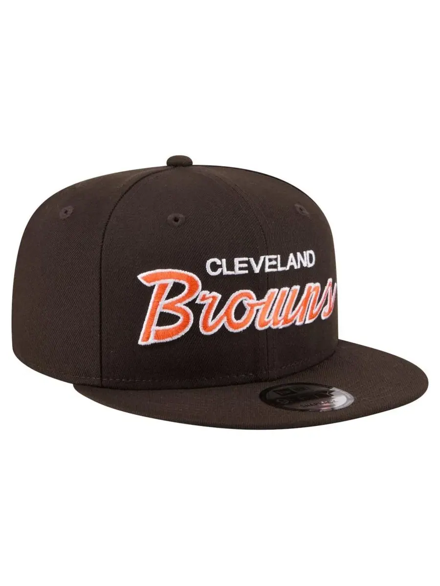 Кепка-снэпбек Cleveland Browns Core Team Script 9FIFTY New Era — изображение 4 из 5, коричневый