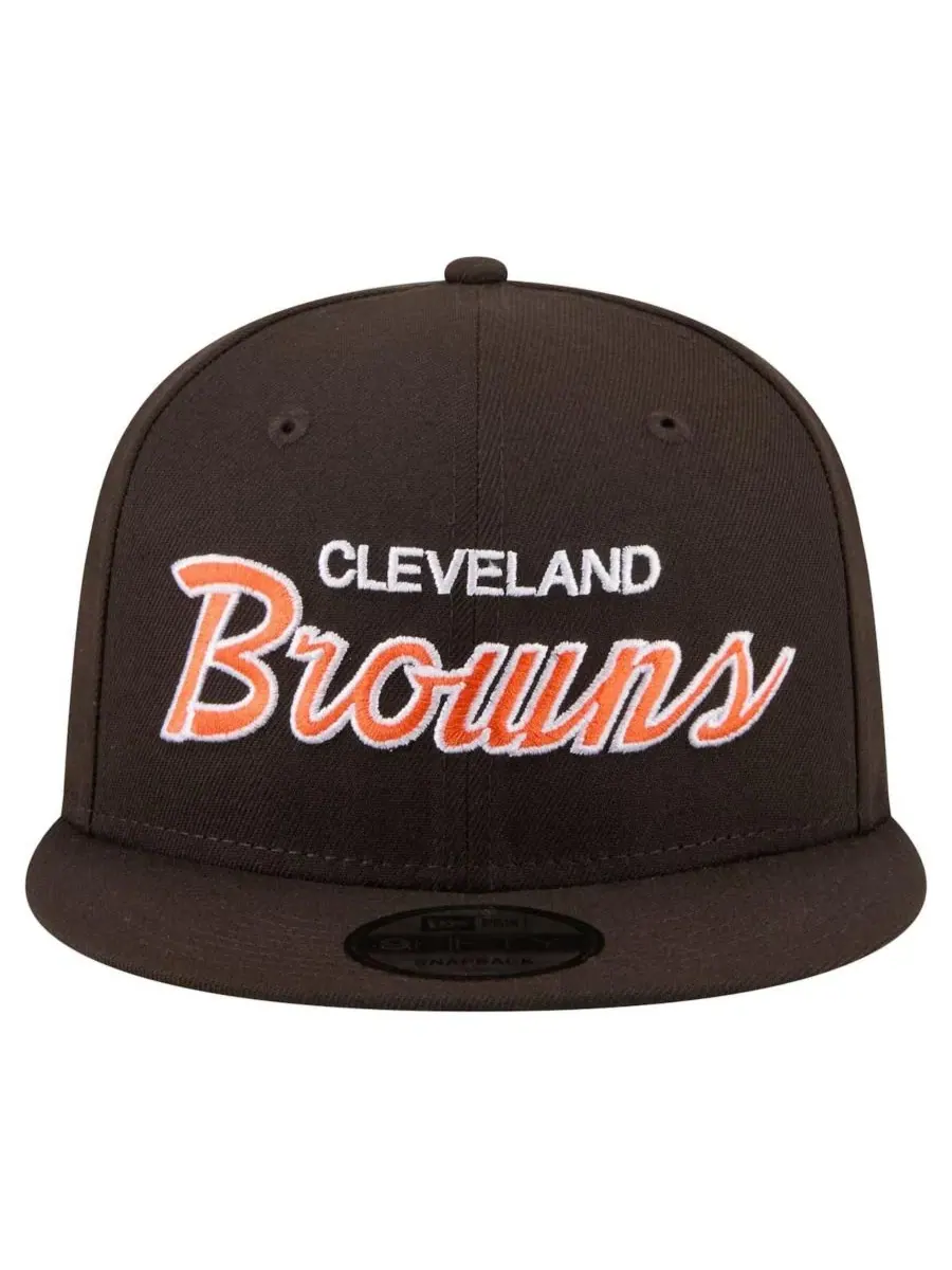 Кепка-снэпбек Cleveland Browns Core Team Script 9FIFTY New Era — изображение 5 из 5, коричневый