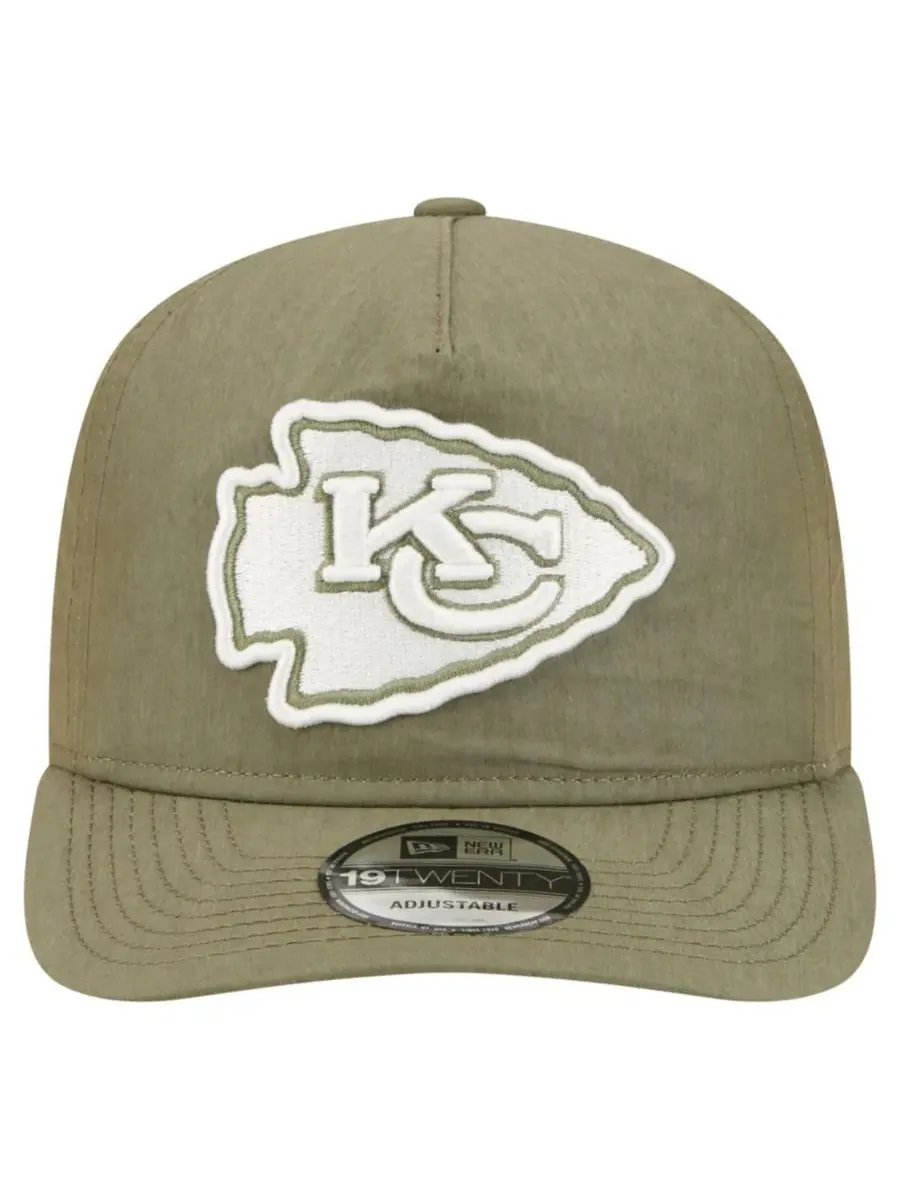 Кепка с козырьком Kansas City Chiefs Nylon 19TWENTY New Era — изображение 2 из 5, оливковый