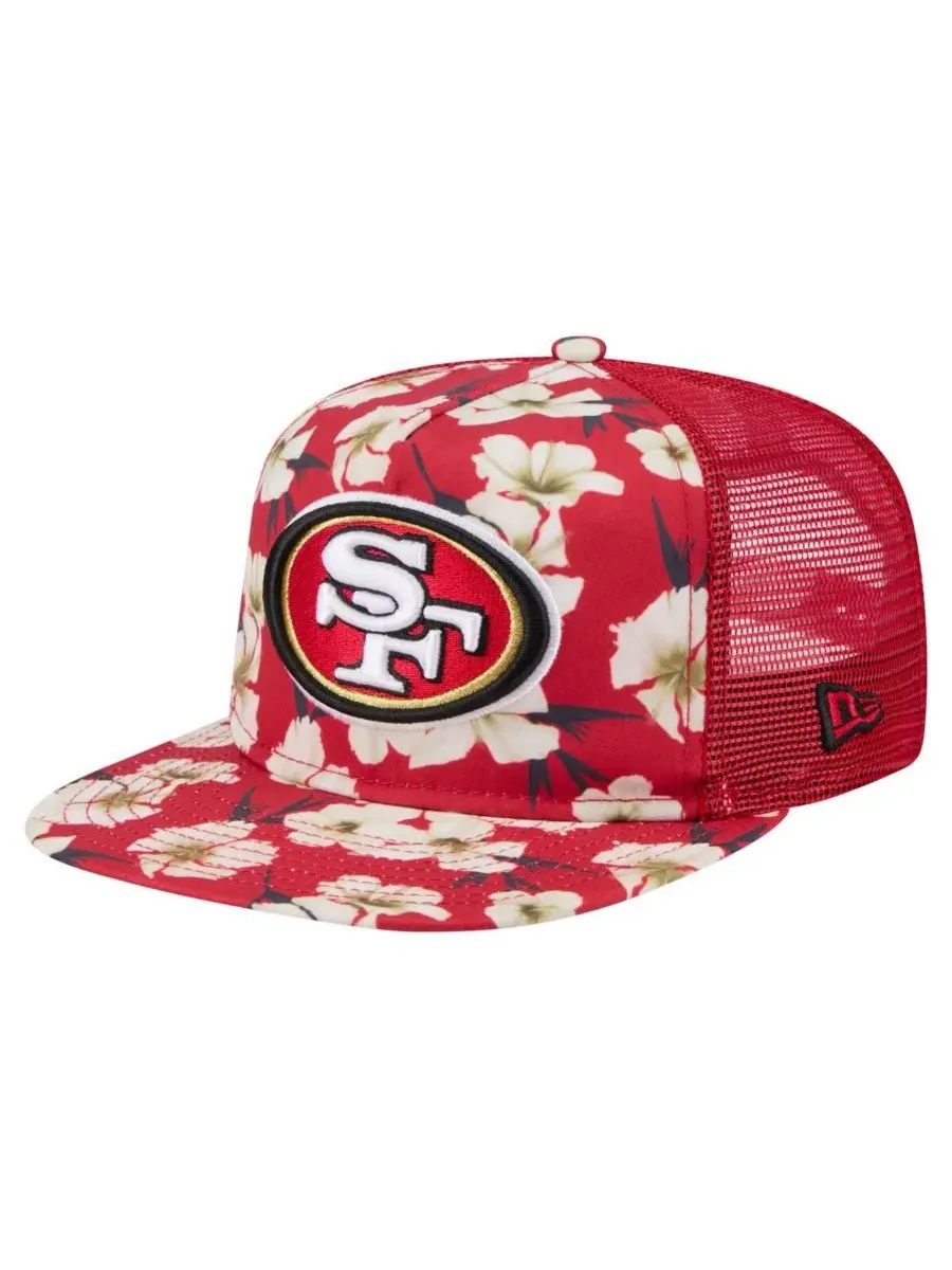 Мужская алая кепка-бейсболка San Francisco 49ers с рисунком Adventure Pattern, модель Snapback New