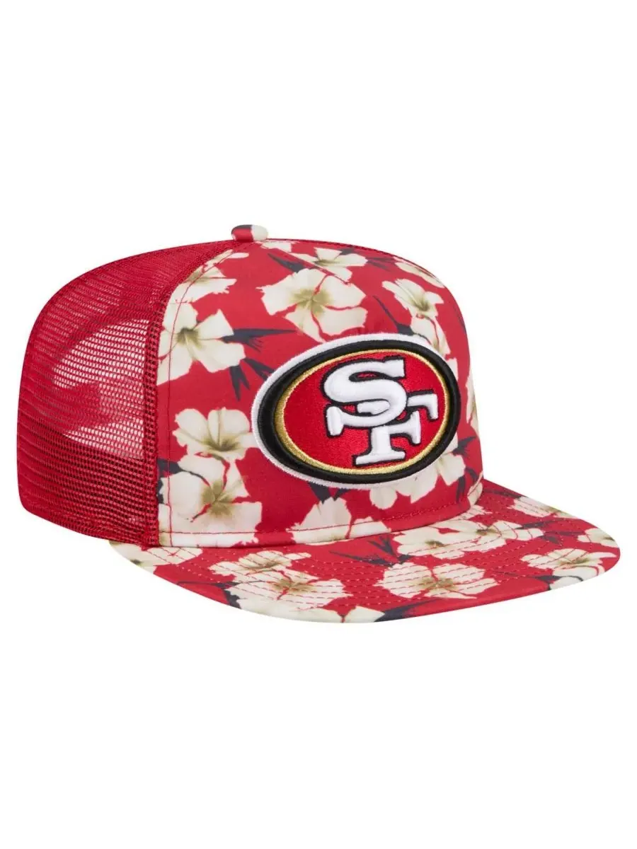 Мужская алая кепка-бейсболка San Francisco 49ers с рисунком Adventure Pattern, модель Snapback New — изображение 4 из 5, алый