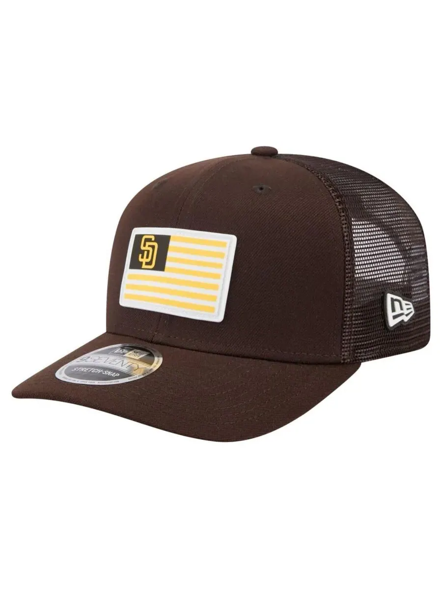 New Era Мужская коричневая кепка San Diego Padres Flag 9SEVENTY с эластичными застежками