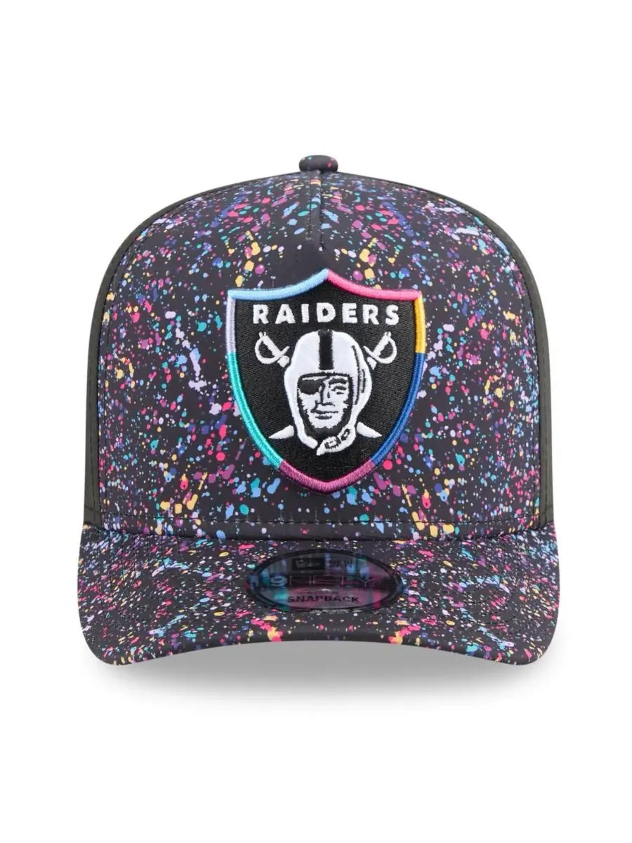 New Era Мужская черная бейсболка Las Vegas Raiders 2025 NFL Crucial Catch A-Frame 9FIFTY Snapback — изображение 3 из 4