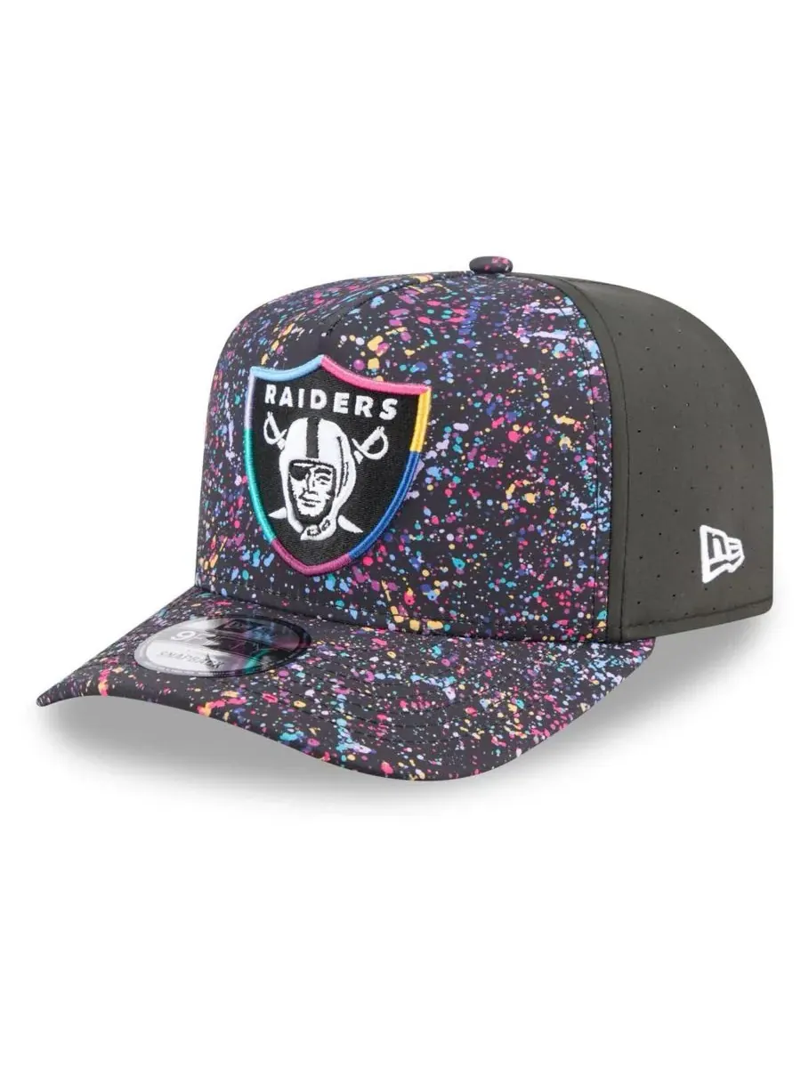 New Era Мужская черная бейсболка Las Vegas Raiders 2025 NFL Crucial Catch A-Frame 9FIFTY Snapback — изображение 4 из 4