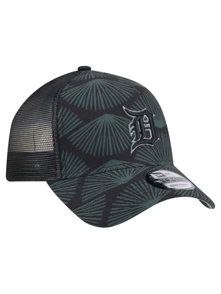 New Era Мужская черная регулируемая кепка-тракер Detroit Tigers 9FORTY A-Frame — изображение 3 из 4, черный