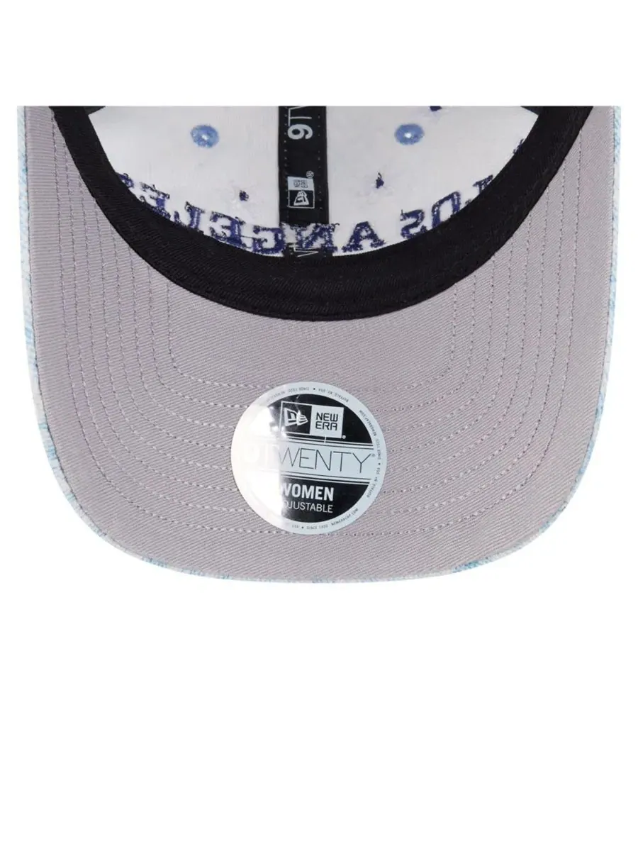 Кепка New Era с вышивкой ромашек, Los Angeles Dodgers Daisy All Over 9TWENTY — изображение 2 из 5, светлый синий