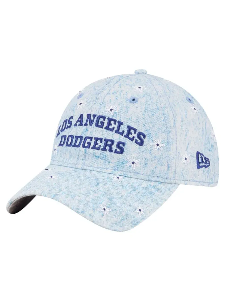 Кепка New Era с вышивкой ромашек, Los Angeles Dodgers Daisy All Over 9TWENTY — изображение 4 из 5, светлый синий