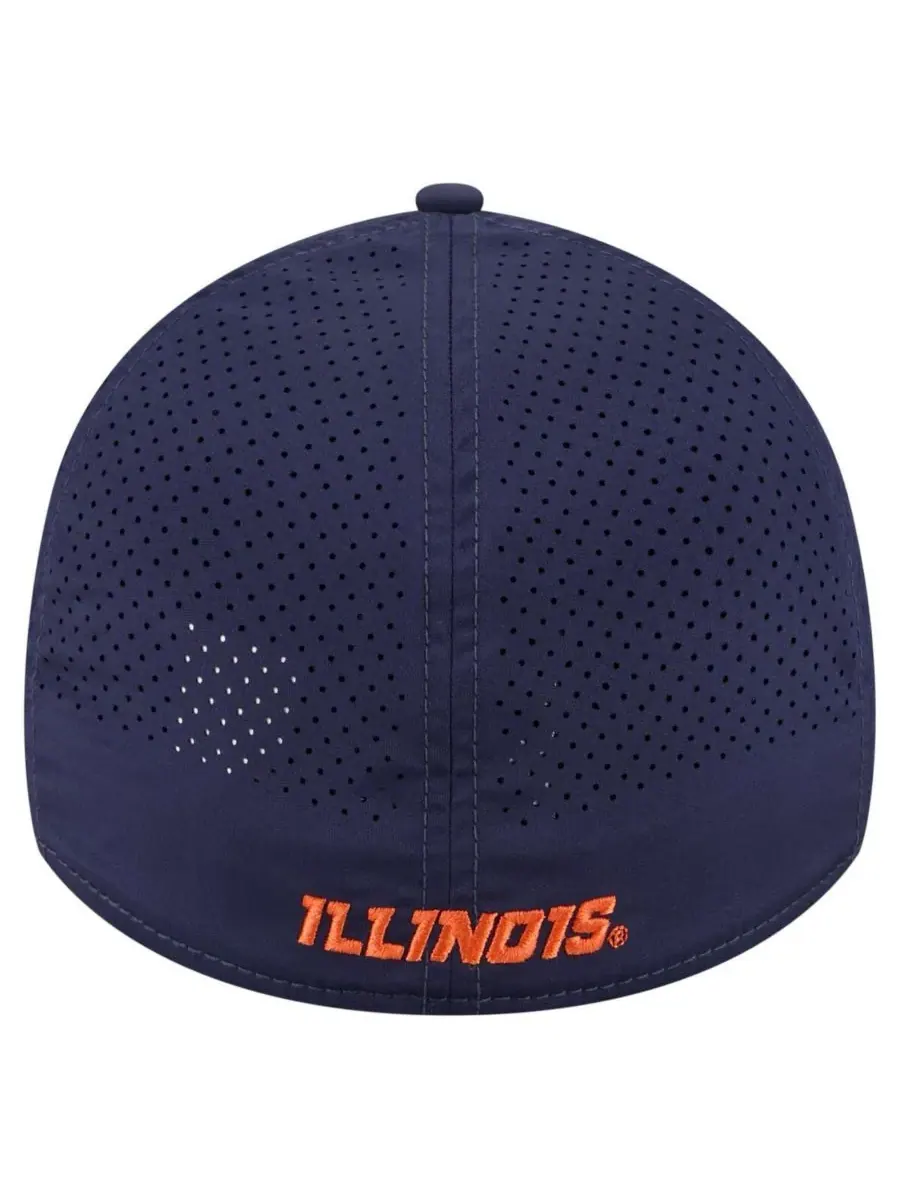 New Era Мужская темно-синяя кепка Illinois Fighting Illini Rope 39THIRTY Flex Hat — изображение 2 из 5, темно-синий