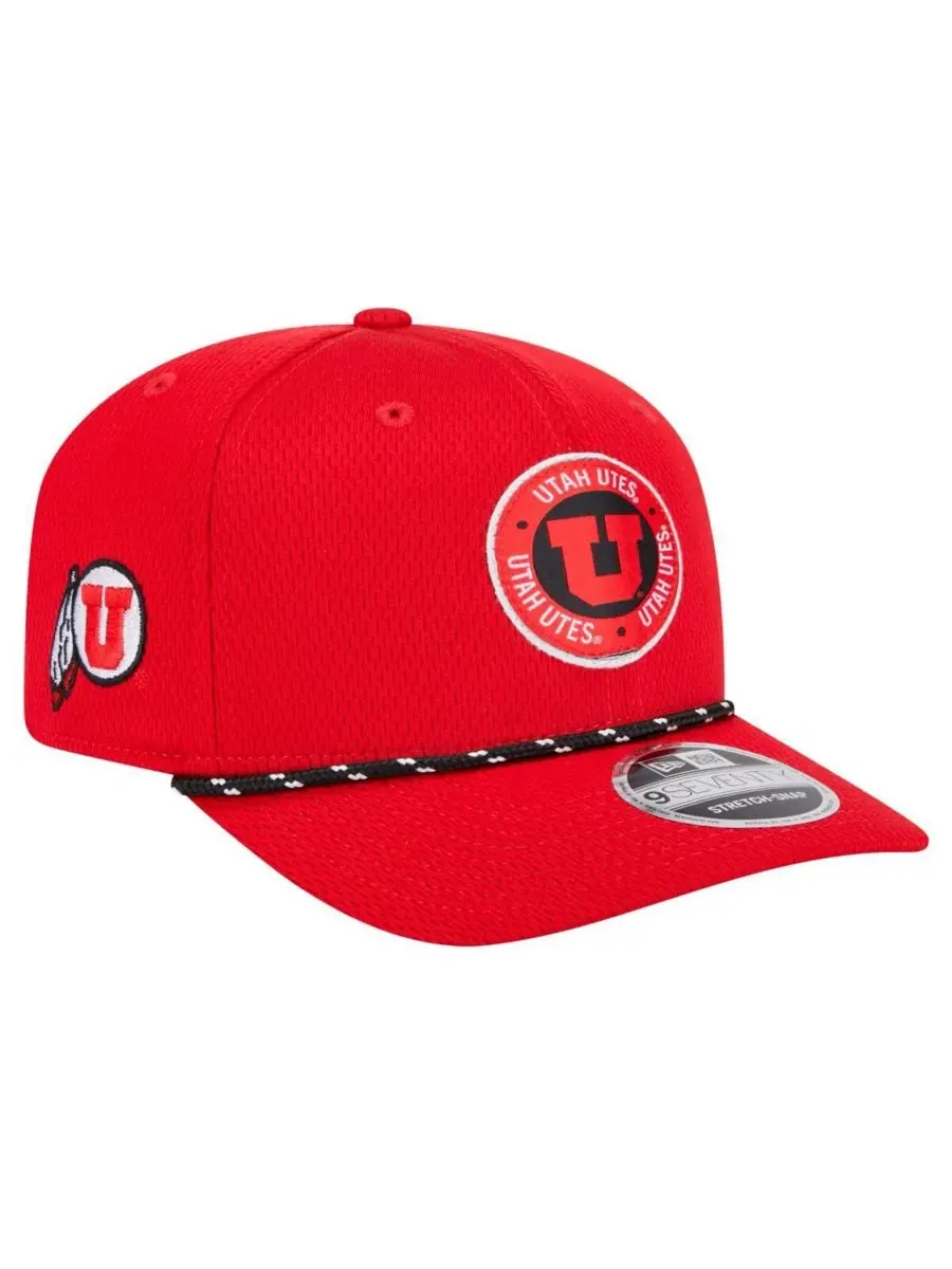 New Era Мужская красная кепка Utah Utes COOLERA 9SEVENTY с эластичной застежкой-кнопкой