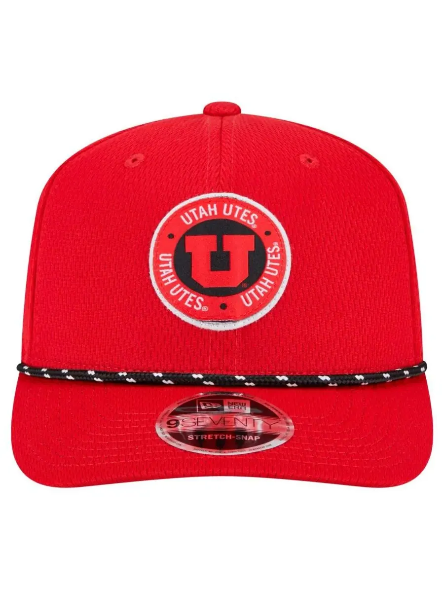 New Era Мужская красная кепка Utah Utes COOLERA 9SEVENTY с эластичной застежкой-кнопкой — изображение 4 из 4, красный