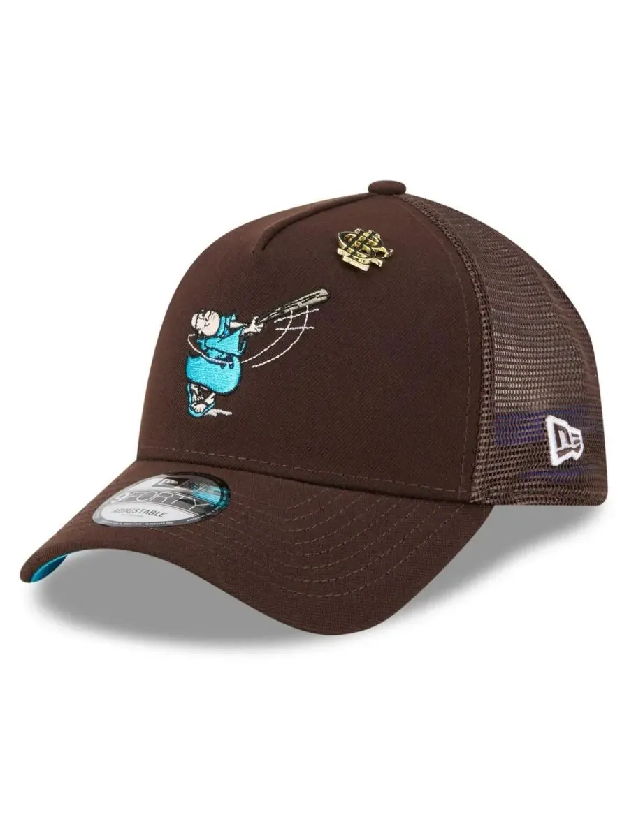 New Era Мужская коричневая регулируемая кепка-тракер San Diego Padres 2025 Big League Chew A-Frame