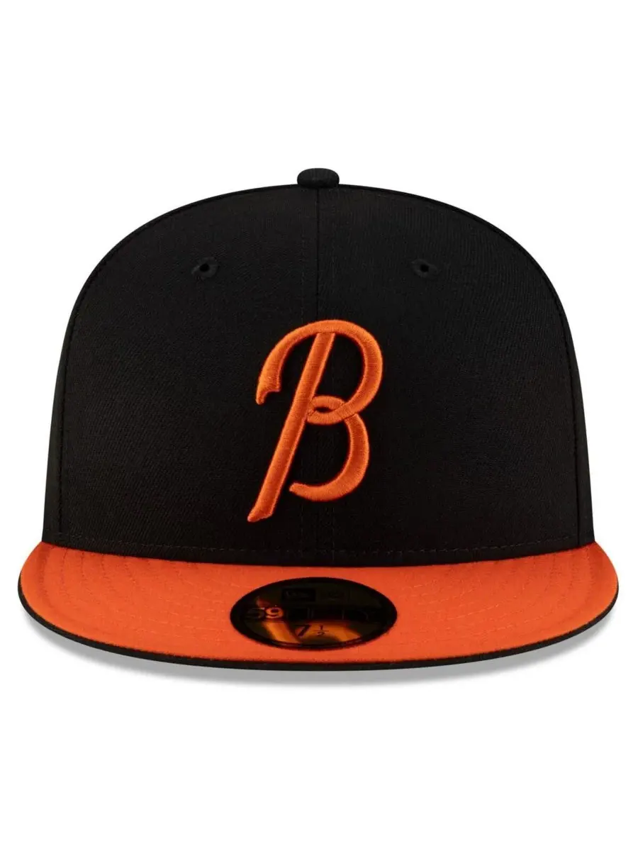 New Era Мужская кепка Baltimore Orioles Authentic Collection 59FIFTY — изображение 2 из 3, черный оранжевый