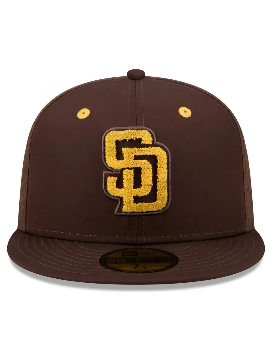 Кепка 59FIFTY с вышивкой логотипа San Diego Padres New Era — изображение 2 из 5, коричневый