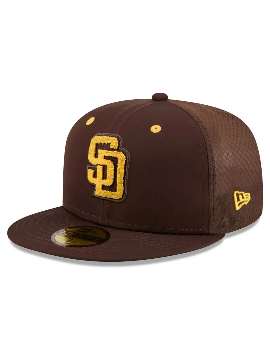 Кепка 59FIFTY с вышивкой логотипа San Diego Padres New Era — изображение 3 из 5, коричневый