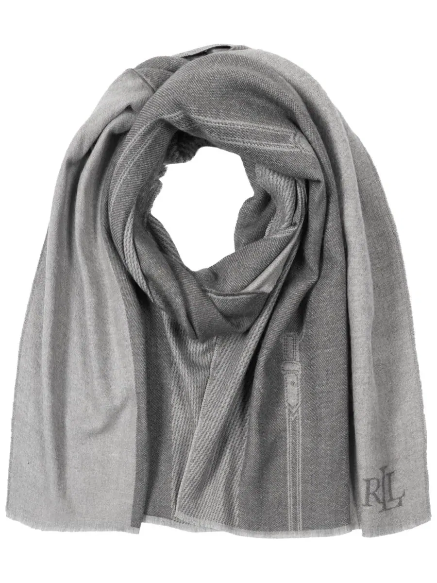 Шаль накидка с жаккардовым узором Equestrian Jacquard Wrap Lauren Ralph Lauren