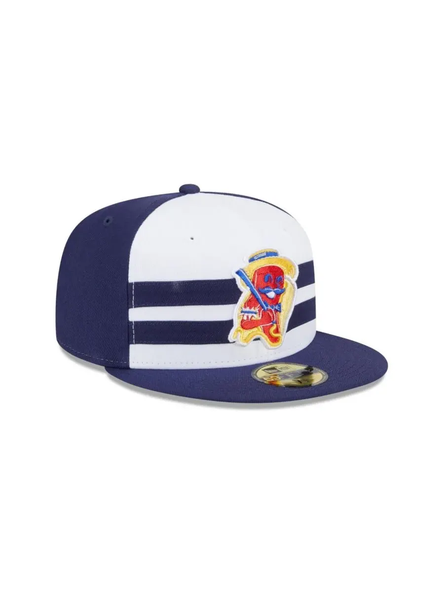 New Era Мужская темно-синяя кепка Brooklyn Cyclones Theme Nights 59FIFTY — изображение 4 из 4, темно-синий