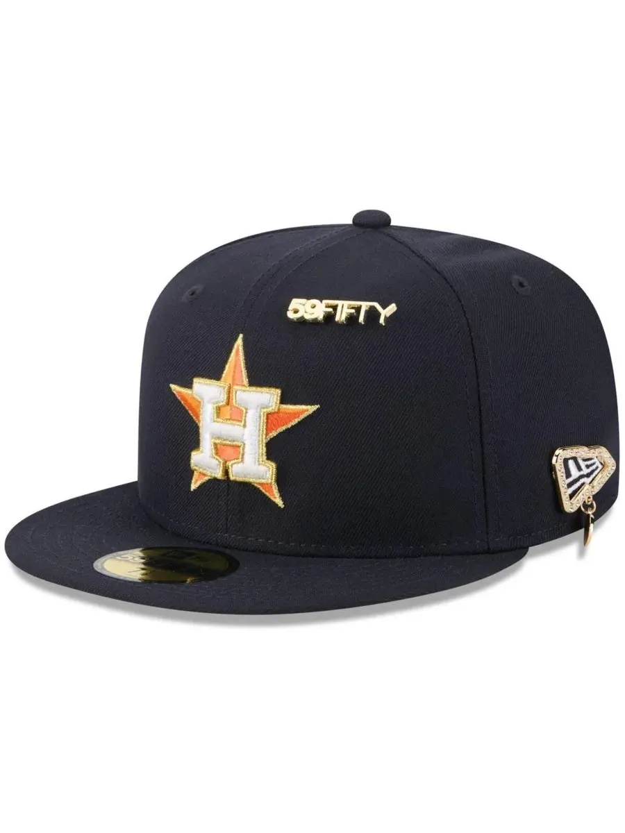 New Era Мужская темно-синяя бейсболка Houston Astros 2025 59FIFTY Day 59FIFTY с булавками