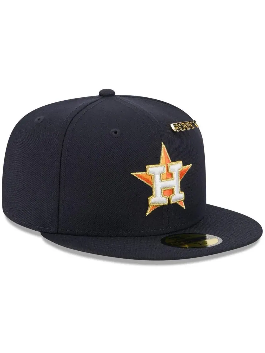 New Era Мужская темно-синяя бейсболка Houston Astros 2025 59FIFTY Day 59FIFTY с булавками — изображение 4 из 4, темно-синий
