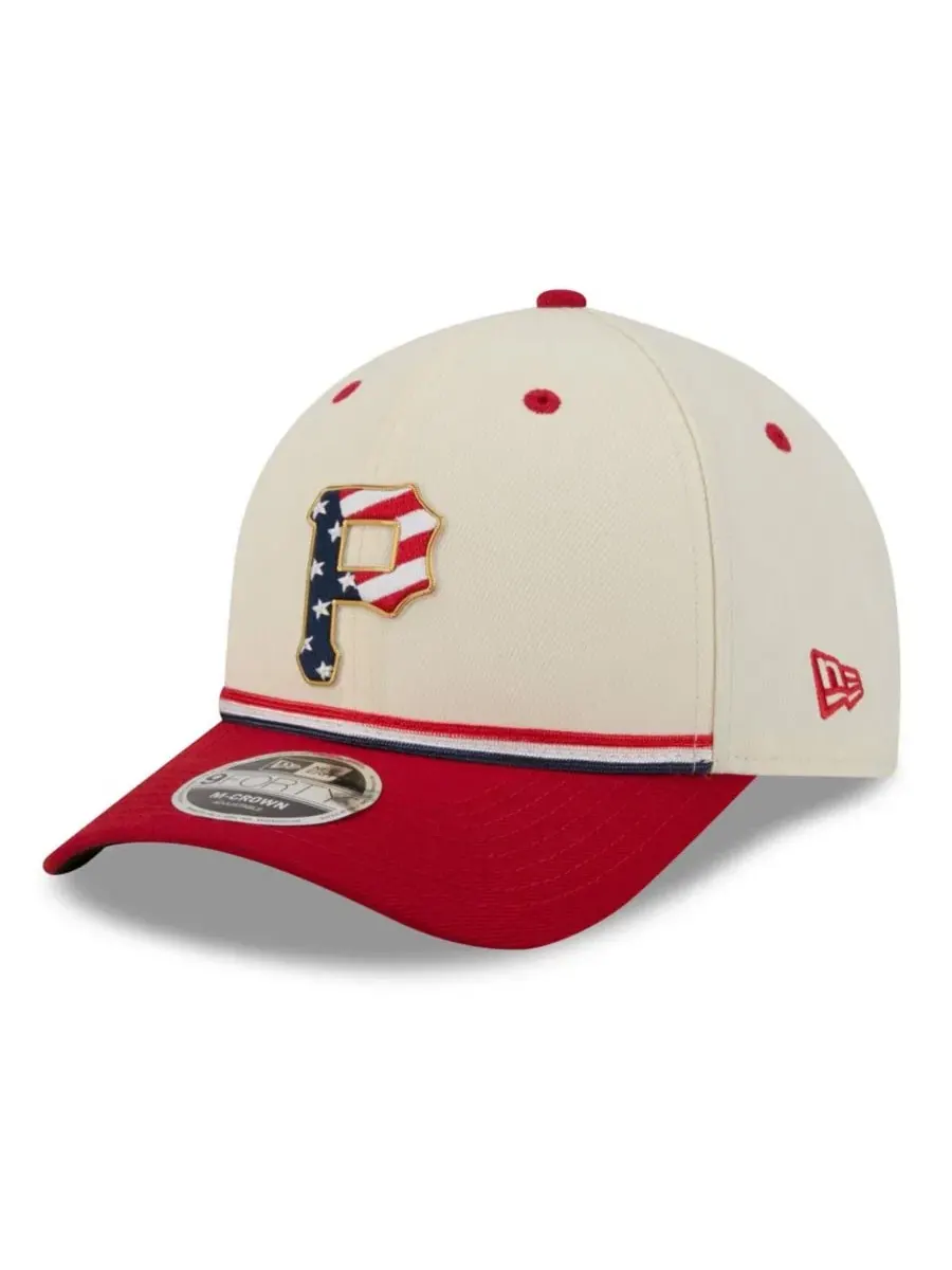 Кепка Pittsburgh Pirates с вышивкой USA 250 New Era — изображение 3 из 5, кремовый красный